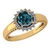 Image 1 : Certified 1.48 Ctw Treated Fancy Blue Diamond And White