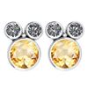 Image 1 : Certified 3.14 Ctw Citrine And Diamond VS/SI1 Earrings