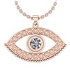 Image 1 : Certified 0.50 Ctw Diamond I1/I2 EYE StylePendant Neckl