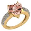 Image 1 : Certified 5.01 Ctw Morganite And White Diamond VS/SI1 L