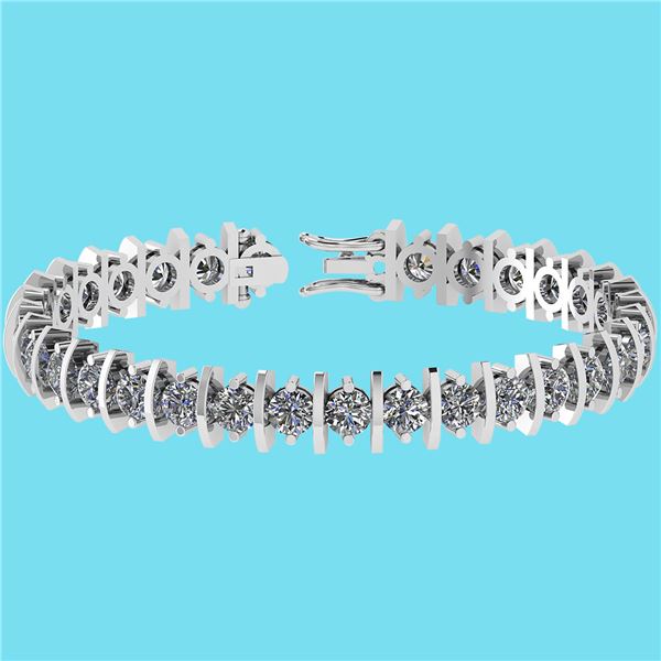 Certified 8.00 Ctw Diamond SI2/I1 Prong Set 14K White G