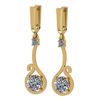 Image 1 : Certified 1.83 Ctw Diamond I1/I2 English Lock Earrings
