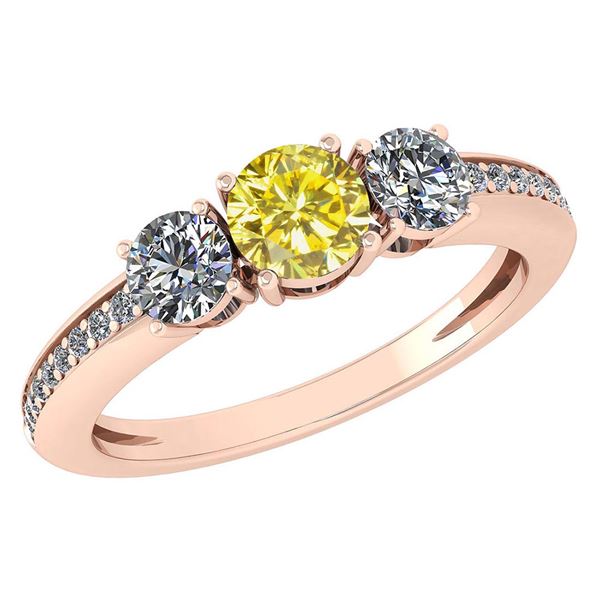 Certified 1.06 Ctw Treated Fancy Blue Diamond And Diamo