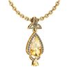 Image 1 : Certified 3.62 Ctw Citrine And Diamond VS/SI1 Necklace