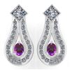 Image 1 : Certified 1.23 Ctw Amethyst And Diamond Wedding/Engagem