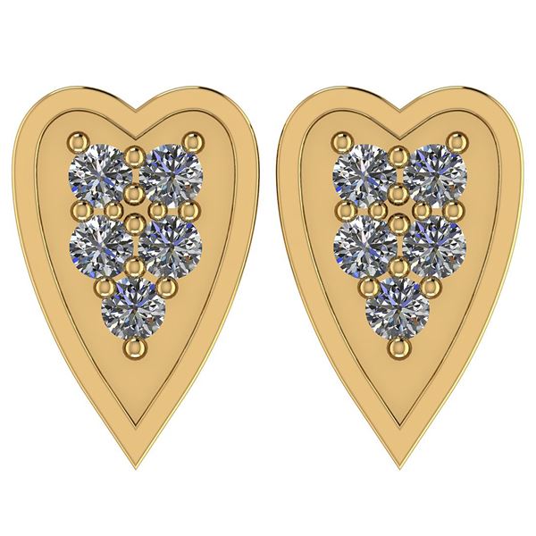 Certified 0.25 Ctw Diamond I1/I2 10k Yellow Gold Earrin