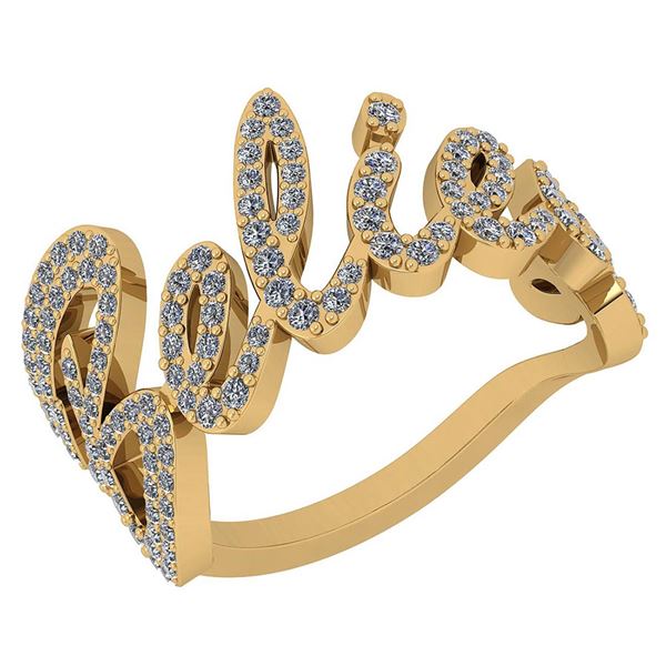 Certified 0.72 Ctw Diamond VS/SI1 Engagement Band Ring