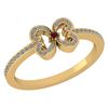 Image 1 : Certified 0.24 Ctw Garnet And Diamond 14k Yellow Gold H