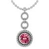Image 1 : Certified 6.84 Ctw Pink Tourmaline Necklace For womens