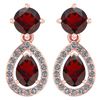 Image 1 : Certified 2.19 CTW Garnet And Diamond 14k Rose Gold Hal