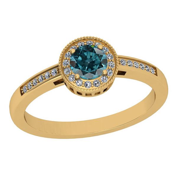 Certified 1.53 Ctw I2/I3 Treated Fancy Blue and White D