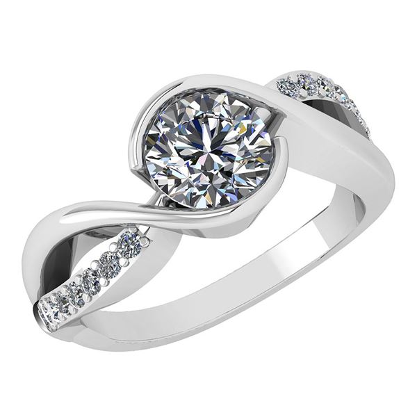 Certified 1.46 Ctw Diamond Wedding/Engagement Style 14K
