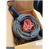 Image 2 : Box of extension cords, electrical plugs and more