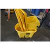 Image 2 : RUBBERMAID MOP BUCKET WITH WRINGER AND WET FLOOR SIGNS