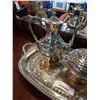 Image 2 : VIKING PLATE SILVER PLATE TEA SERVICE WITH COFFEE AND TEAPOT, SERVING TRAY, CREAM AND SUGAR