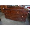 Image 2 : SOLID WOOD 9 DRAWER DRESSER WITH MIRROR - 68.5 INCHES WIDE X 5 FOOT TALL X 22 INCHES DEEP