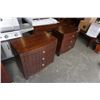 Image 2 : PAIR OF SOLID WOOD 3 DRAWER BEDSIDE CHESTS - 35 INCHES WIDE X 33.5 TALL X 20.5 DEEP