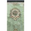 Image 8 : TWO GREEN AREA CARPETS - 107 X 94 INCHES AND 118 X 94 INCHES - MOTH DAMAGED