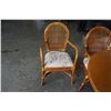 Image 8 : RATTAN 5 PIECE DINING SET - TABLE 42 INCH DIAMETER X 30 TALL