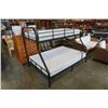 Image 2 : DOUBLE AND TWIN SIZE BLACK METAL BUNKBED WITH BOTH MATTRESSES