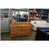 Image 2 : ROXTON MAPLE DRESSER WITH MIRROR - 57 INCHES WIDE X 68 TALL X 18.5 DEEP