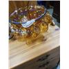 Image 2 : CARNIVAL GLASS PUNCH BOWL WITH GLASSES