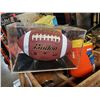 Image 2 : COCA COLA WOOD CRATE WITH SIGNED FOOTBALL AND TIN