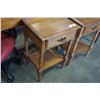 Image 2 : PAIR OF NADEAU MAPLE 1 DRAWER NIGHTSTANDS - 18 INCHES WIDE X 26 TALL X 14 DEEP