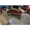 Image 8 : Inlaid claw foot coffee table - 47 inches x 23 x 19 tall