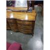 Image 2 : Vintage 9 drawer dresser with vanity mirror - 65 inches wide x 67 tall with mirror x 20 deep