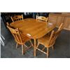 Image 2 : MAPLE DINING TABLE AND 4 CHAIRS - 4 FOOT X 3 FOOT X 30 INCHES TALL