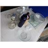 Image 2 : LOT OF GLASSWARE, PYREX DISHES, DECANTER, EASTERN VASE, WHISKEY JUG