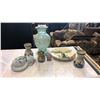 Image 1 : LOT OF VASES, COLLECTOR, PLATE, PORCELAIN CAT, AND MINIATURES