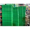 Image 2 : Large lot of stacking green totes, assorted conditions from good to poor, and some broken approx 93