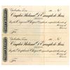Image 1 : Comptor National d'Escompte de Paris Uncut Proof Check Pair, ca. 1900s