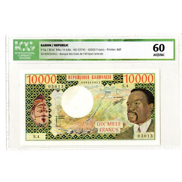 Republique Gabonaise. ND (1974). Issued Banknote.