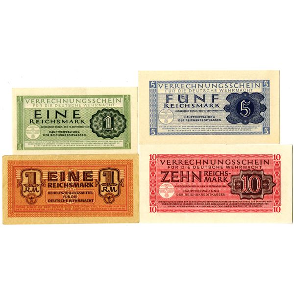 German Banknote Quartet, ca. 1942-44