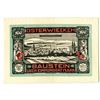 Image 1 : Baustein. 1922. Issued Leather Notgeld Note.