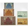 Image 1 : Braunschweig & Sta¤furt. 1918. Lot of 5 Issued Emergency Notgeld Banknotes.