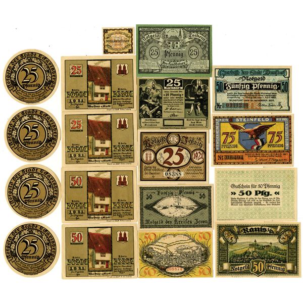 German Notgeld Assortment, 1920s