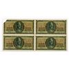 Image 1 : Bank of Greece, 1943 Specimen/Proof Uncut Block of 4 Banknotes.