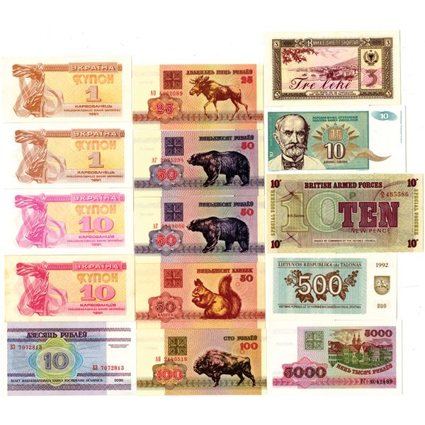 Greece and Eastern Europe Banknote Assortment