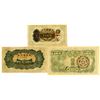 Image 2 : Bank of Chosen, ca.1932 to 1945 Trio of Issued Banknotes