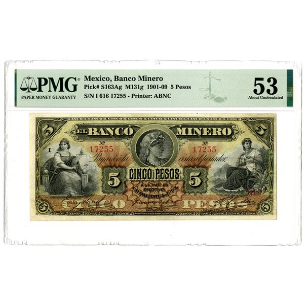 Banco Minero, 1901-09 Issued Banknote