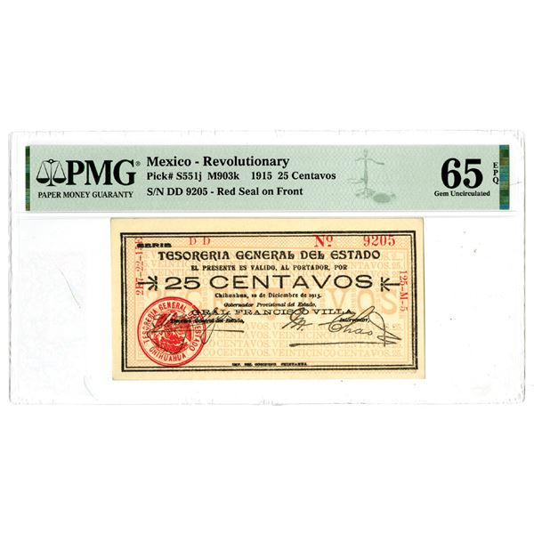 Tesoreria General del Estado, 1915 Issued Banknote