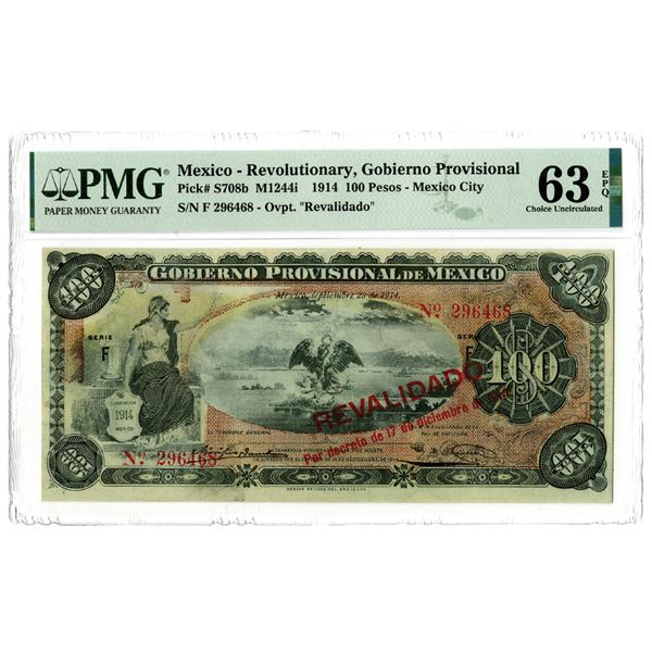 Gobierno Provisional de Mexico, 1914 Issued Banknote