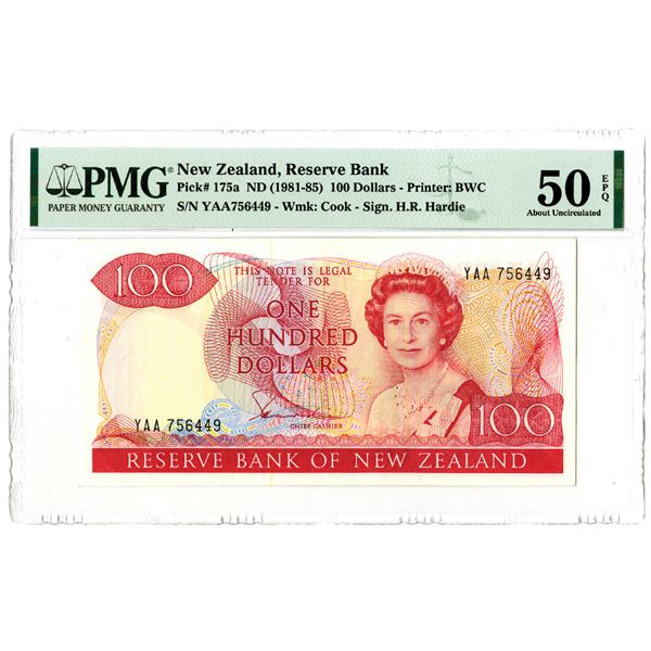 Reserve Bank of New Zealand. ND (1981-1985) Issue Banknote.