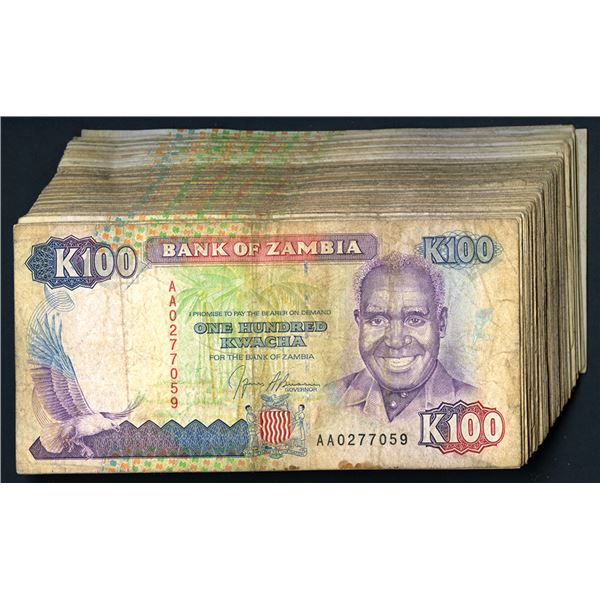 Bank of Zambia, ND (1991) Issue, Pack of 100 Banknotes