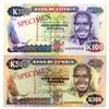 Image 1 : Bank of Zambia. ND (1991). Lot of 2 Specimen Notes.