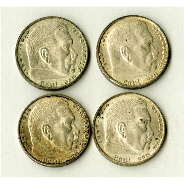 Germany, Third Reich, 1938, 2 Mark, KM#93 Coin Assortment.